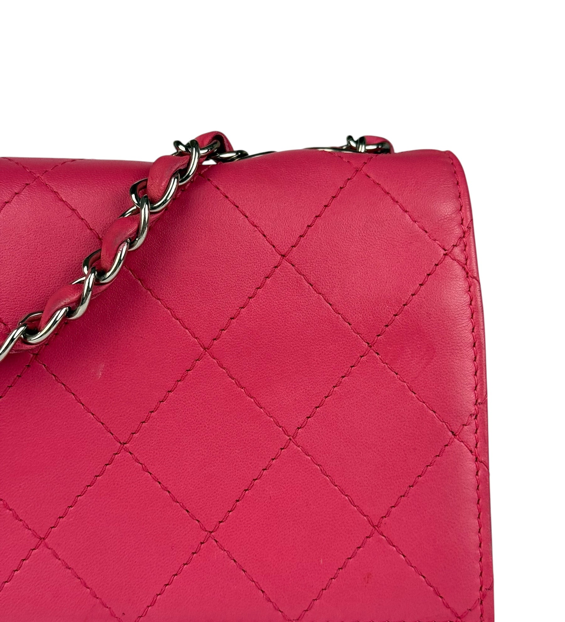 Chanel Pink Quilted Leather Accordion Flap Bag 2014