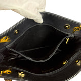 Chanel Black Lambskin Shopper Tote 90s