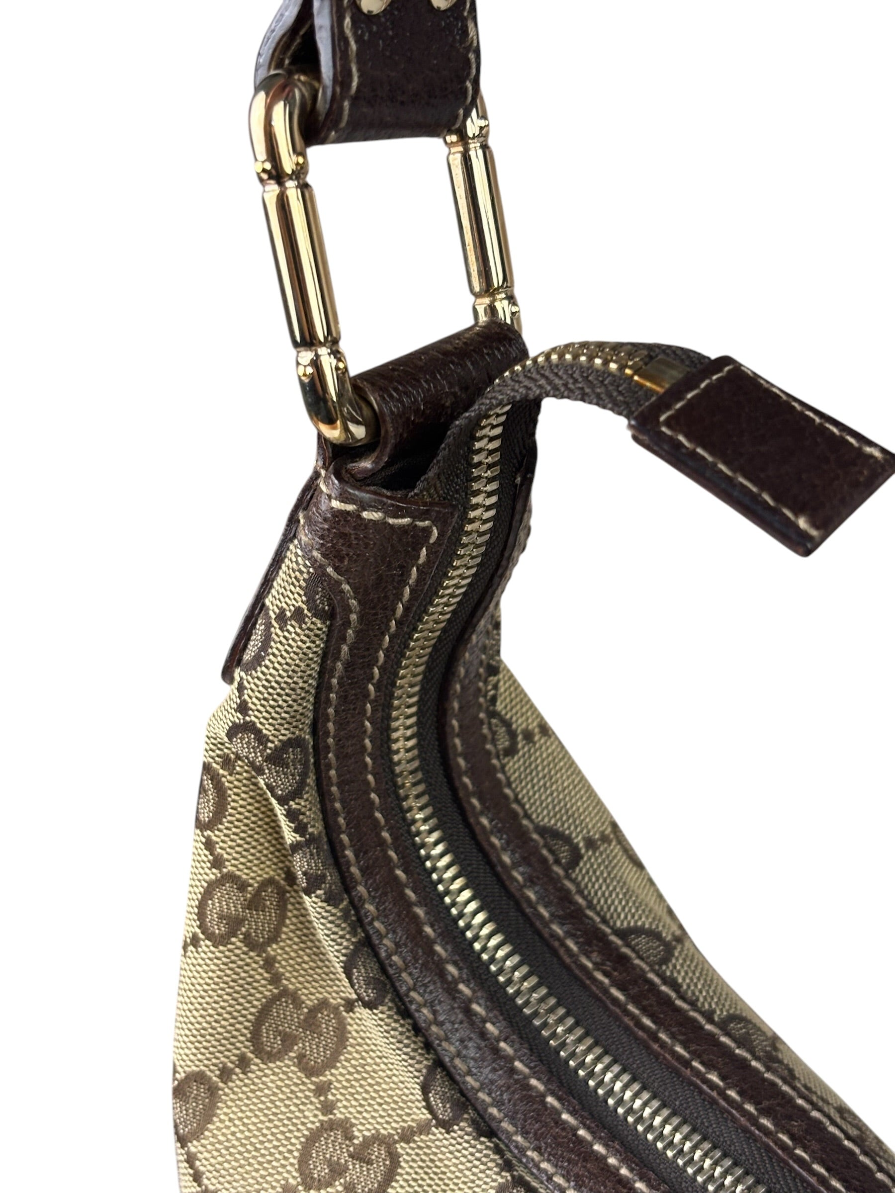 Gucci Brown GG Bamboo Amalfi Hobo Bag