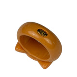 Chanel Vintage Pink Beige Coco Mark Ribbon Ring 02P Early 2000's