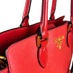 Prada Red Saffiano Leather 2Way Tote