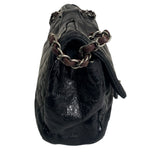Chanel Black/Grey Quilted Calfskin Matelassè Iridescent Flap Bag 2009