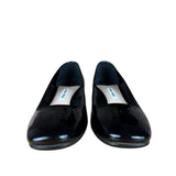 Miu Miu Black Patent Crystal Embellished Pumps