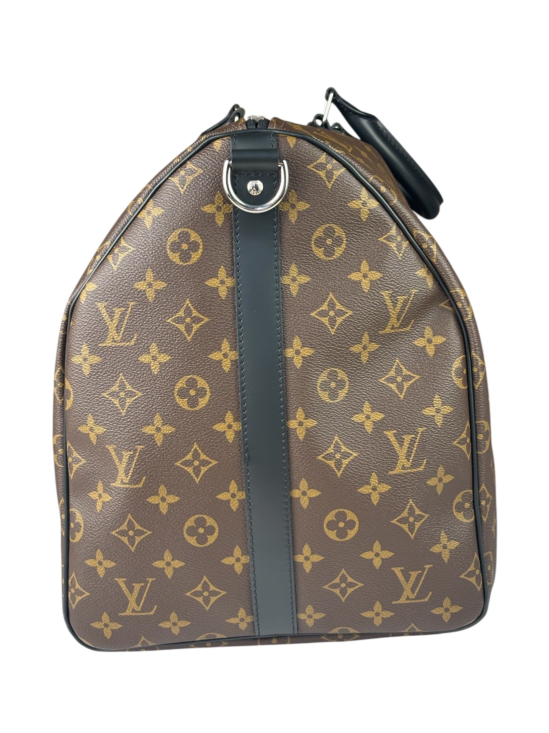 Louis Vuitton Black/Brown Monogram Keepall 55