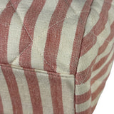 Chanel Vintage Pink/Cream Denim Maxi Stripped Tote 1994