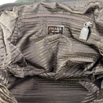 Prada Vintage Green Nylon Top Handle Bowler Bag