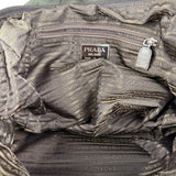 Prada Vintage Green Nylon Top Handle Bowler Bag