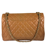 Chanel Caramel Brown Quilted Lambskin Large Shoulder Bag 2009