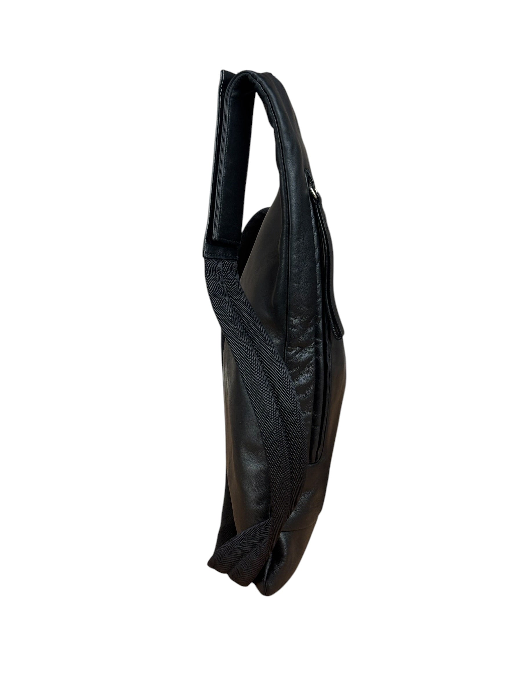 Prada Black Leather Sleek P&D Crossbody Bag