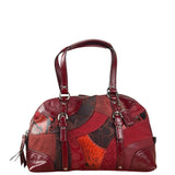 Coach Red Leather Patchwork Handbag