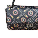 Chanel Lipstick Black Satin Single Flap Bag 2005