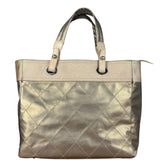 Chanel Metallic Gold Leather Paris-Biarritz Large Tote Bag 2007