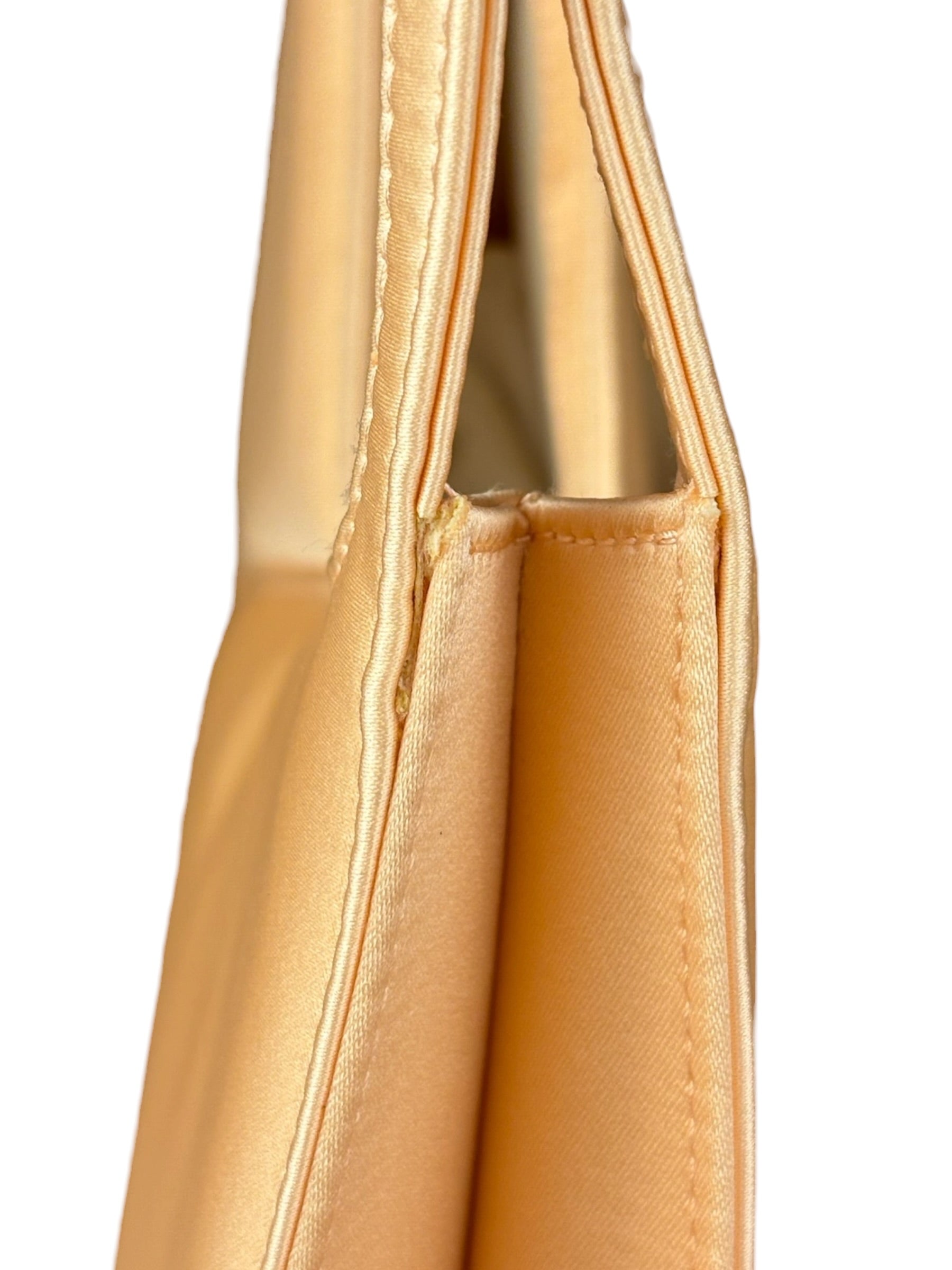 Maison Margiela MM6 Peach Satin Accordion Shoulder Bag
