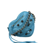 Balenciaga Light Blue Heart Le Cagole Chain Bag