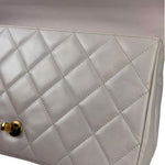 Chanel Light Lilac Calfskin Leather Quilted Flap Chain Bag