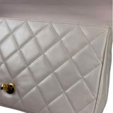Chanel Light Lilac Calfskin Leather Quilted Flap Chain Bag