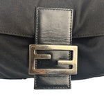Fendi Black Nylon Mamma Baguette Handbag