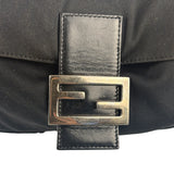 Fendi Black Nylon Mamma Baguette Handbag