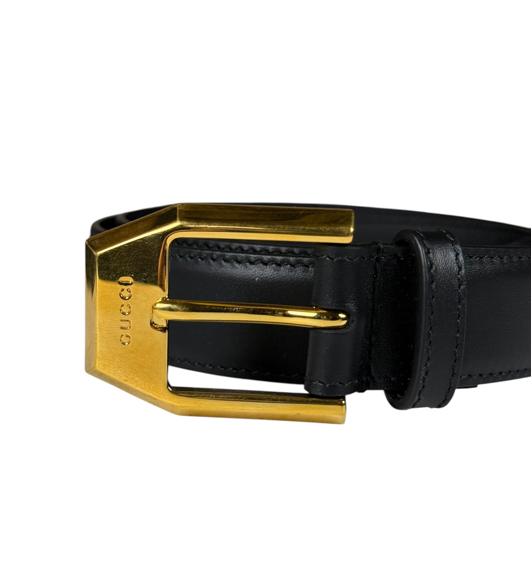 Gucci Black Leather Belt