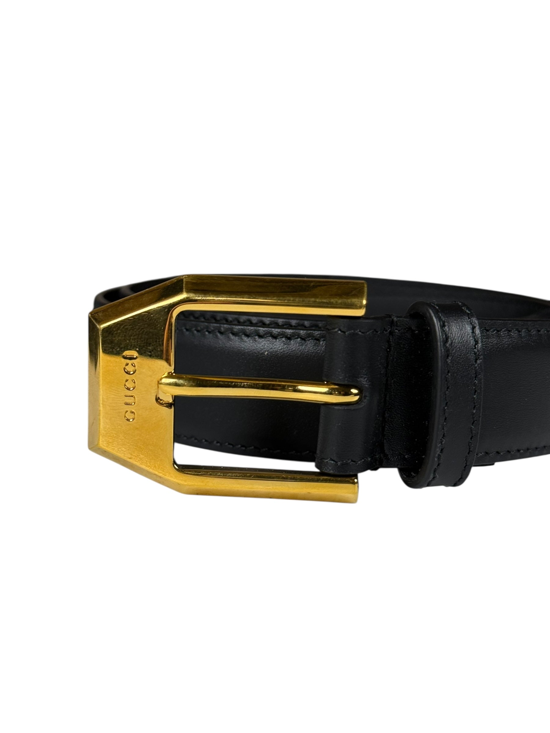 Gucci Black Leather Belt