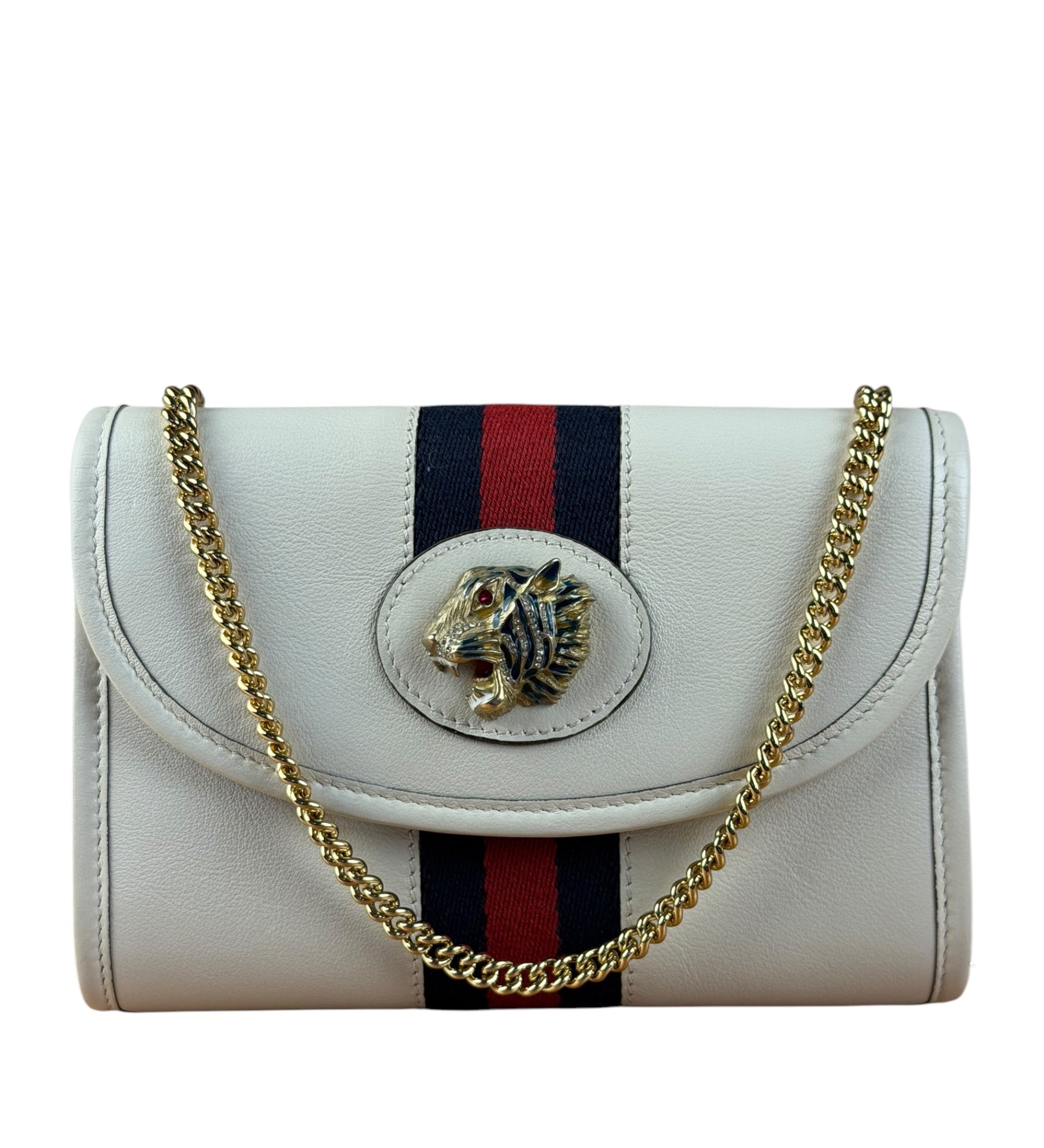 Gucci White Raja Mini Chain Shoulder Bag