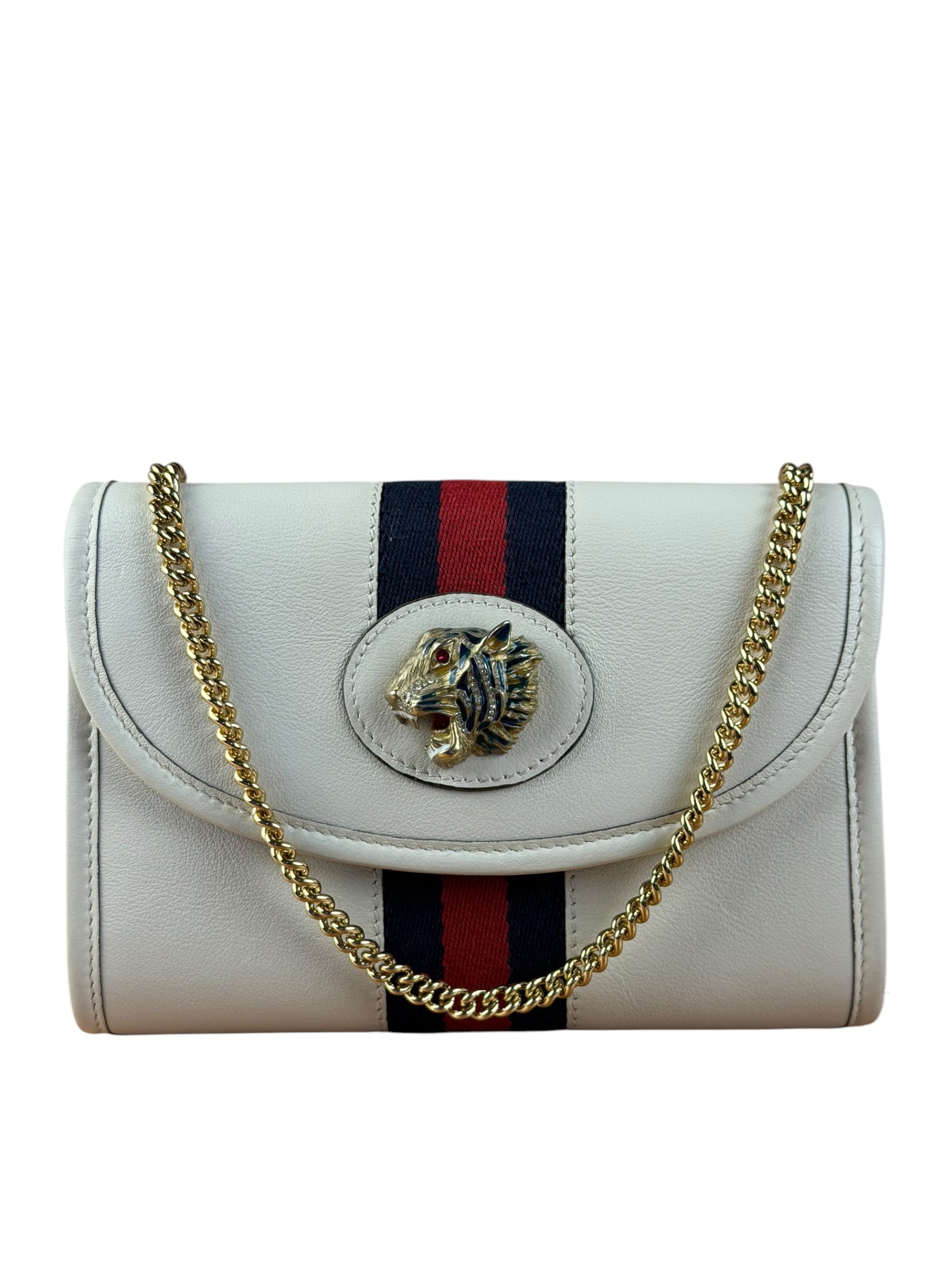 Gucci White Raja Mini Chain Shoulder Bag