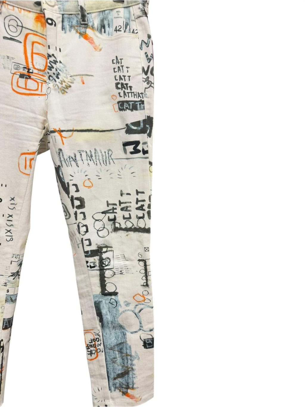 Maison Margiela MM6 Printed Graffiti Slim Jeans