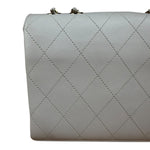 Chanel White Leather Mini Shoulder Bag 1992