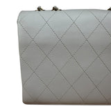 Chanel White Leather Mini Shoulder Bag 1992