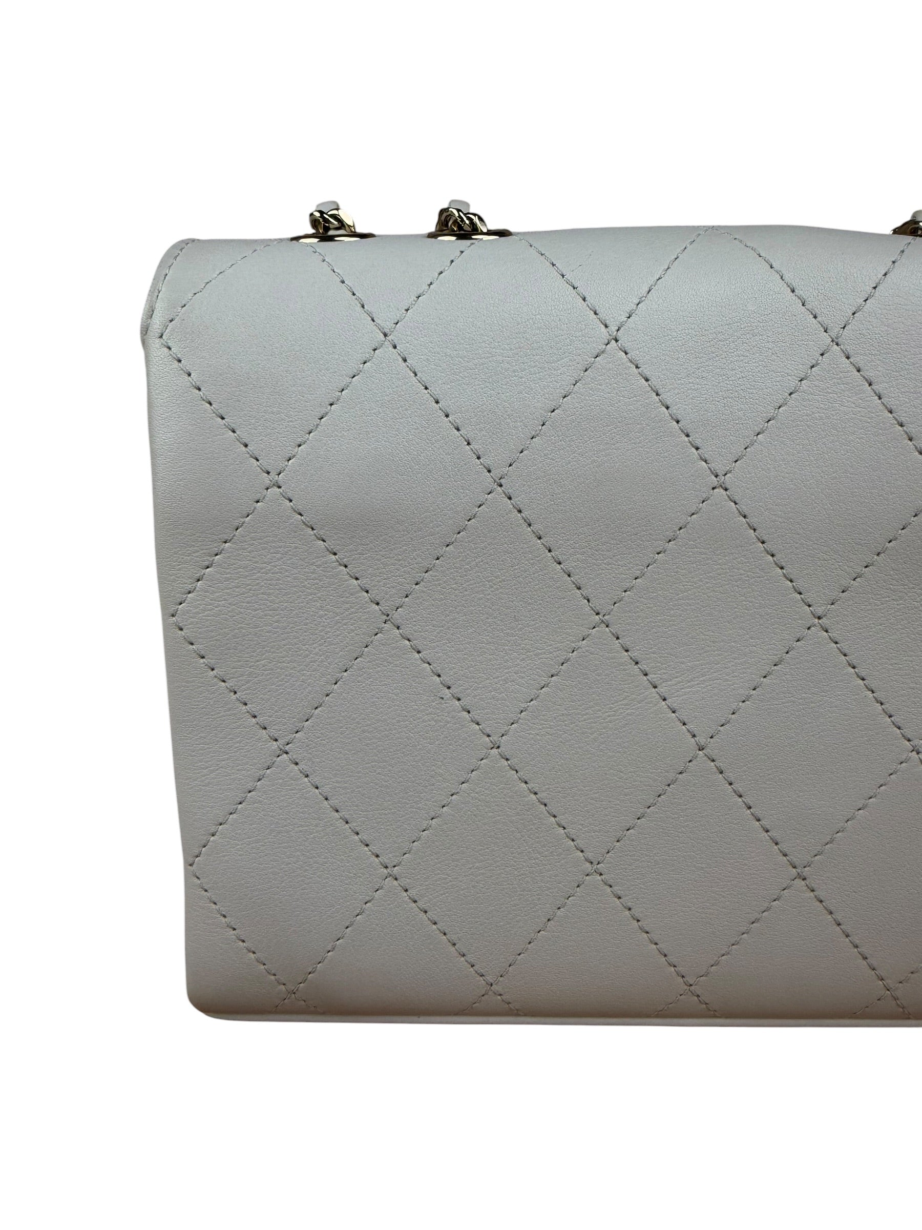 Chanel White Leather Mini Shoulder Bag 1992