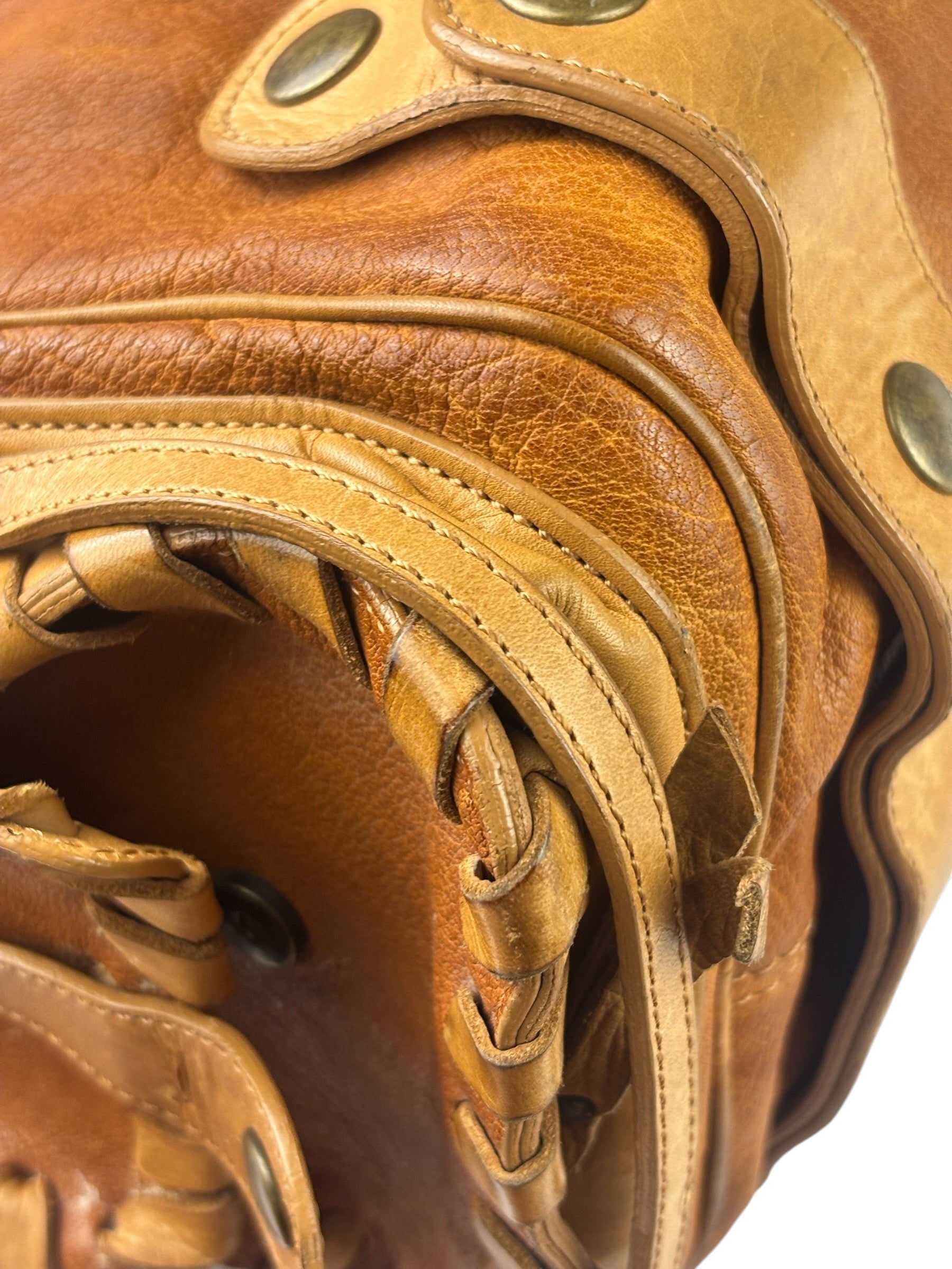 Chloe Tan Brown Leather Silverado Hobo Bag