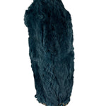 Chanel Dark Green Rabbit Fur/Leather Trim Shoulder Bag 2000