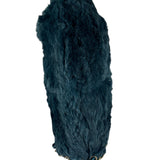 Chanel Dark Green Rabbit Fur/Leather Trim Shoulder Bag 2000