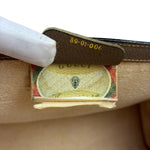 Gucci Brown Leather GG Supreme Web Stripe Clutch
