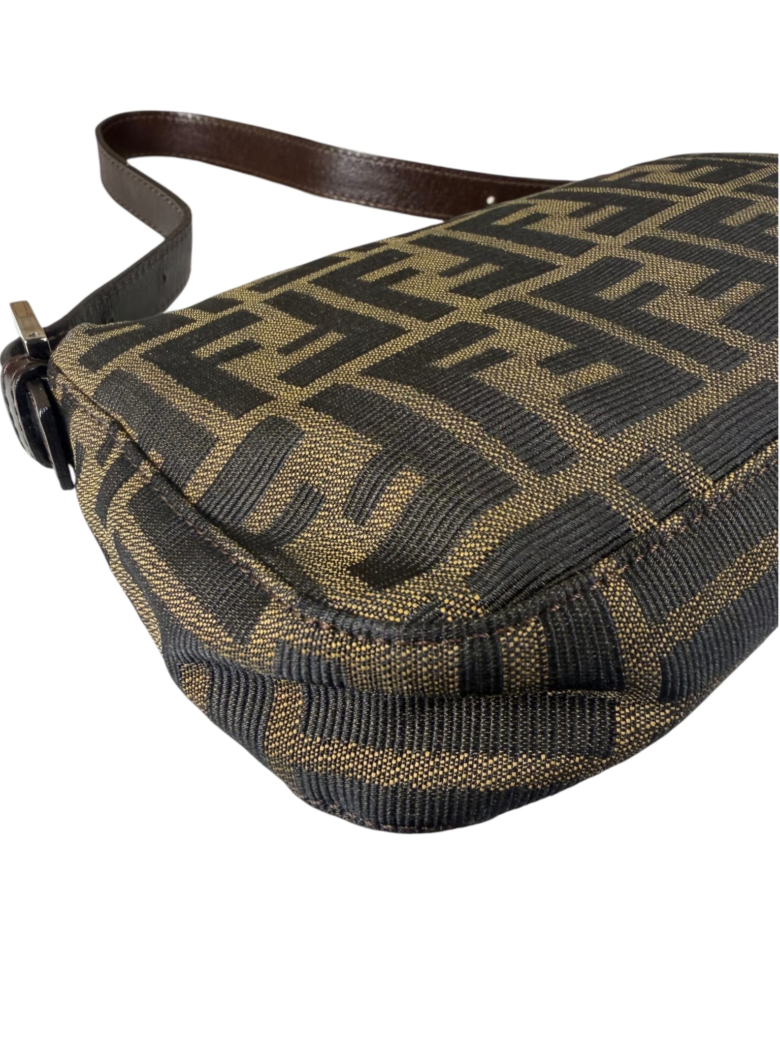 Fendi Beige/Brown Zucca Baguette