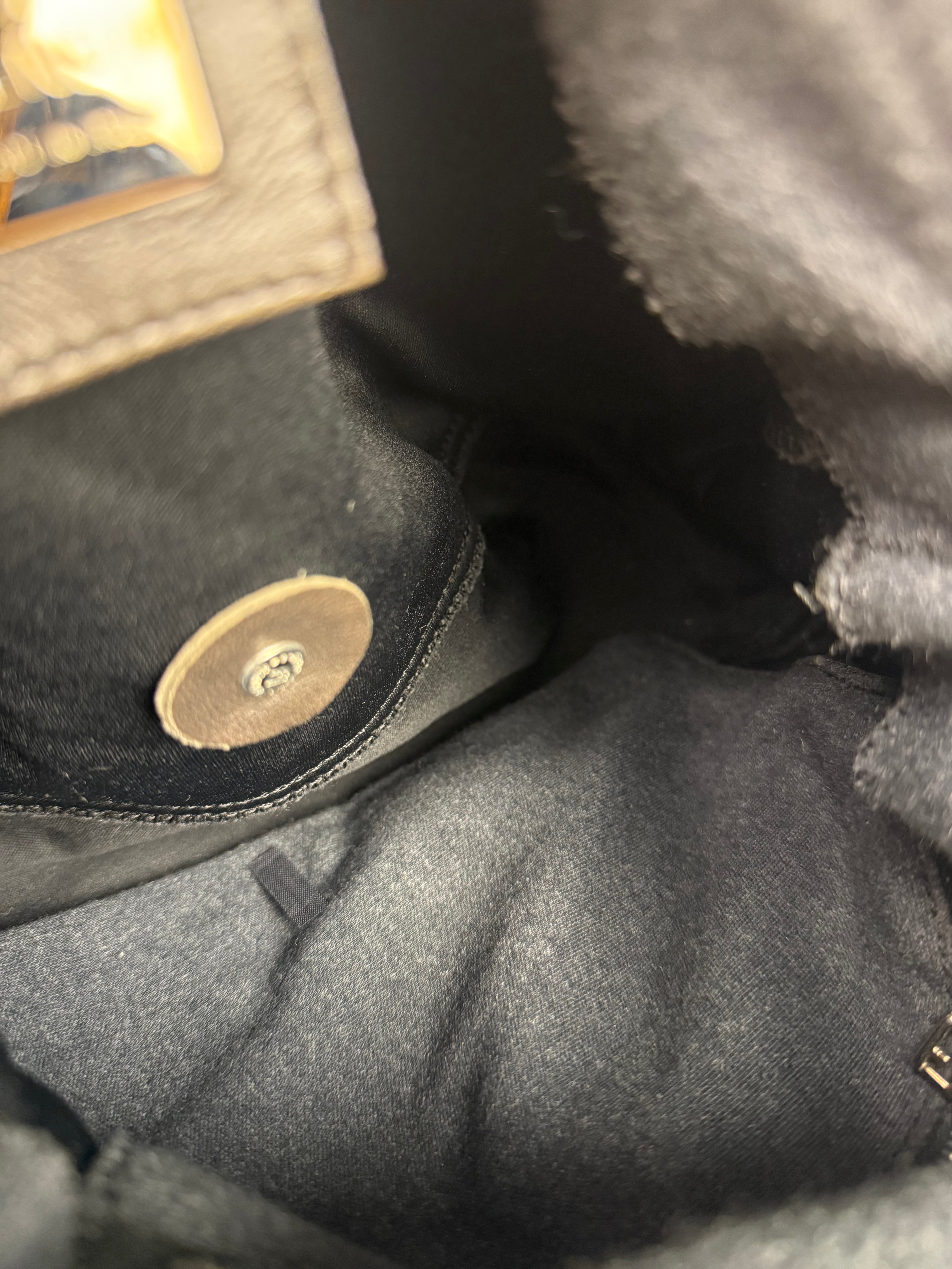 Fendi Grey Wool Mamma Baguette