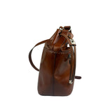 Celine Vintage Brown Leather Cinch Bucket Crossbody Bag