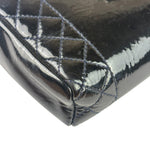 Chanel Navy Patent Leather Matelasse Chain Pouch 2013