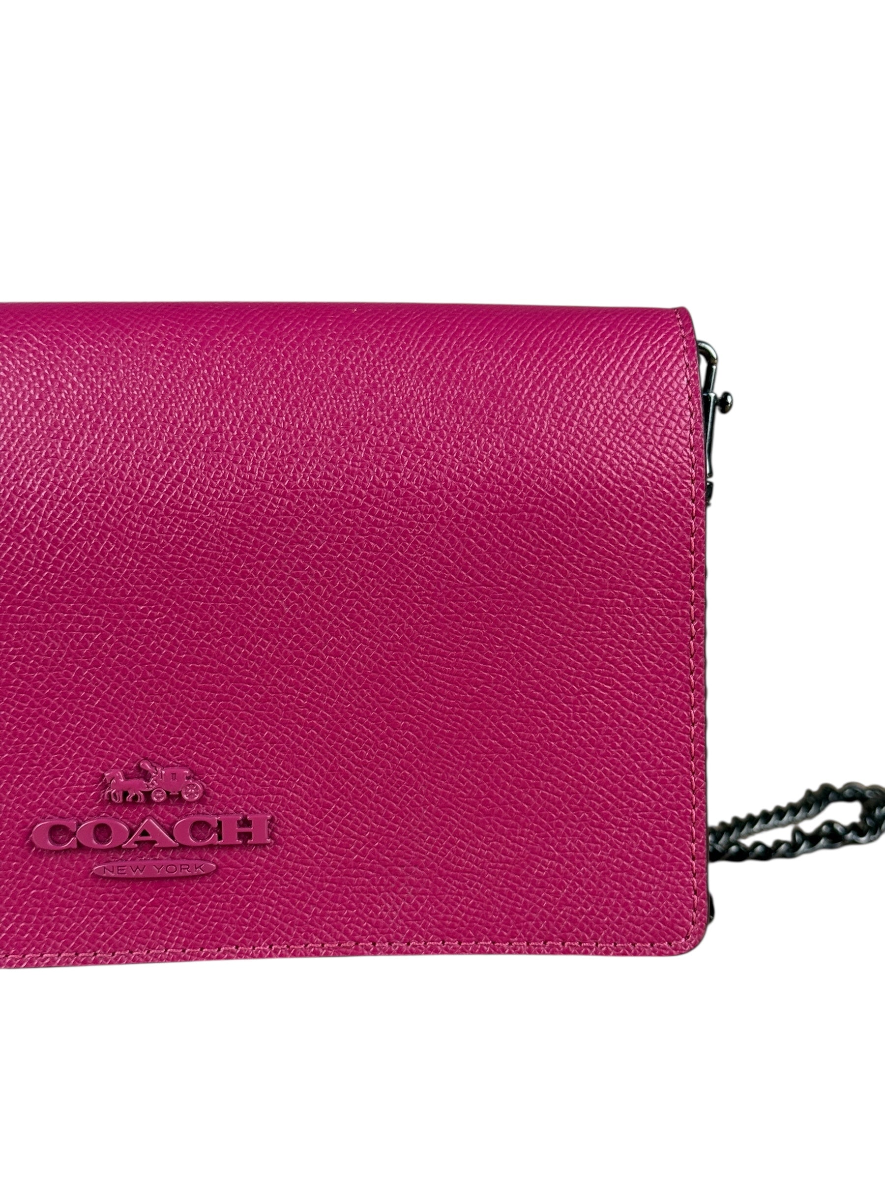 Coach Pink Hayden Foldover Crossbody Chain Bag