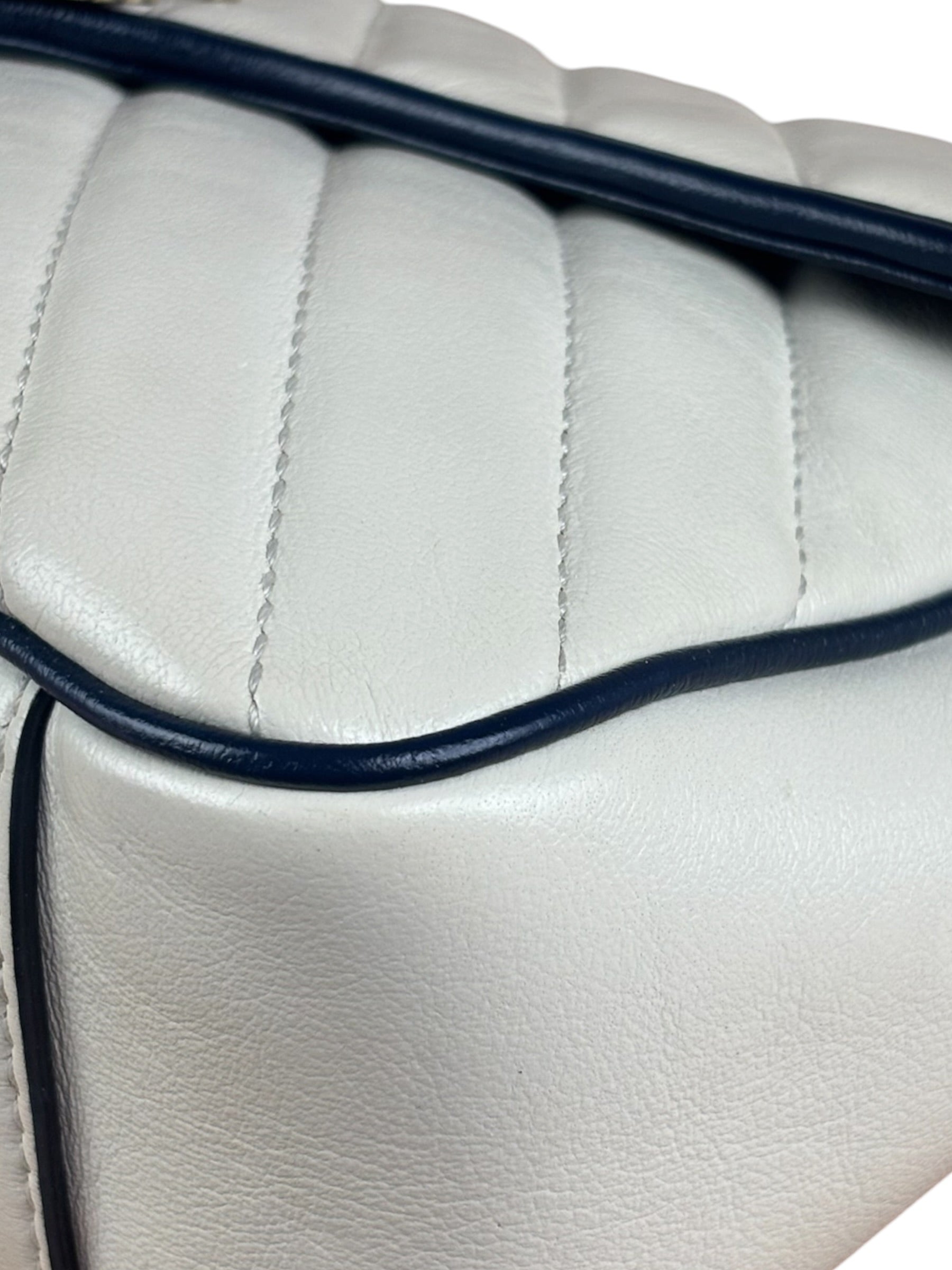 Gucci GG Marmont Cream & Navy Flap Bag