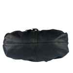 Burberry Black Ruched Leather Curzon Satchel Crossbody Bag