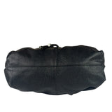 Burberry Black Ruched Leather Curzon Satchel Crossbody Bag