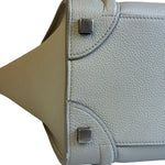 Celine Grey Pebbled Leather Luggage Micro Tote
