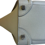 Celine Grey Pebbled Leather Luggage Micro Tote