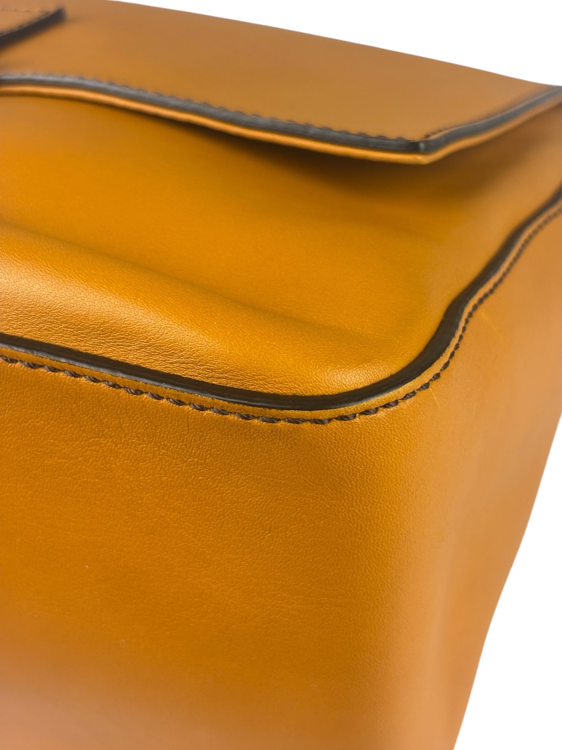 Fendi Brown Leather Mamma Foreever Flap Baguette