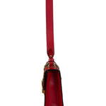 Gucci Red Leather Sylvie Buckle Shoulder Bag