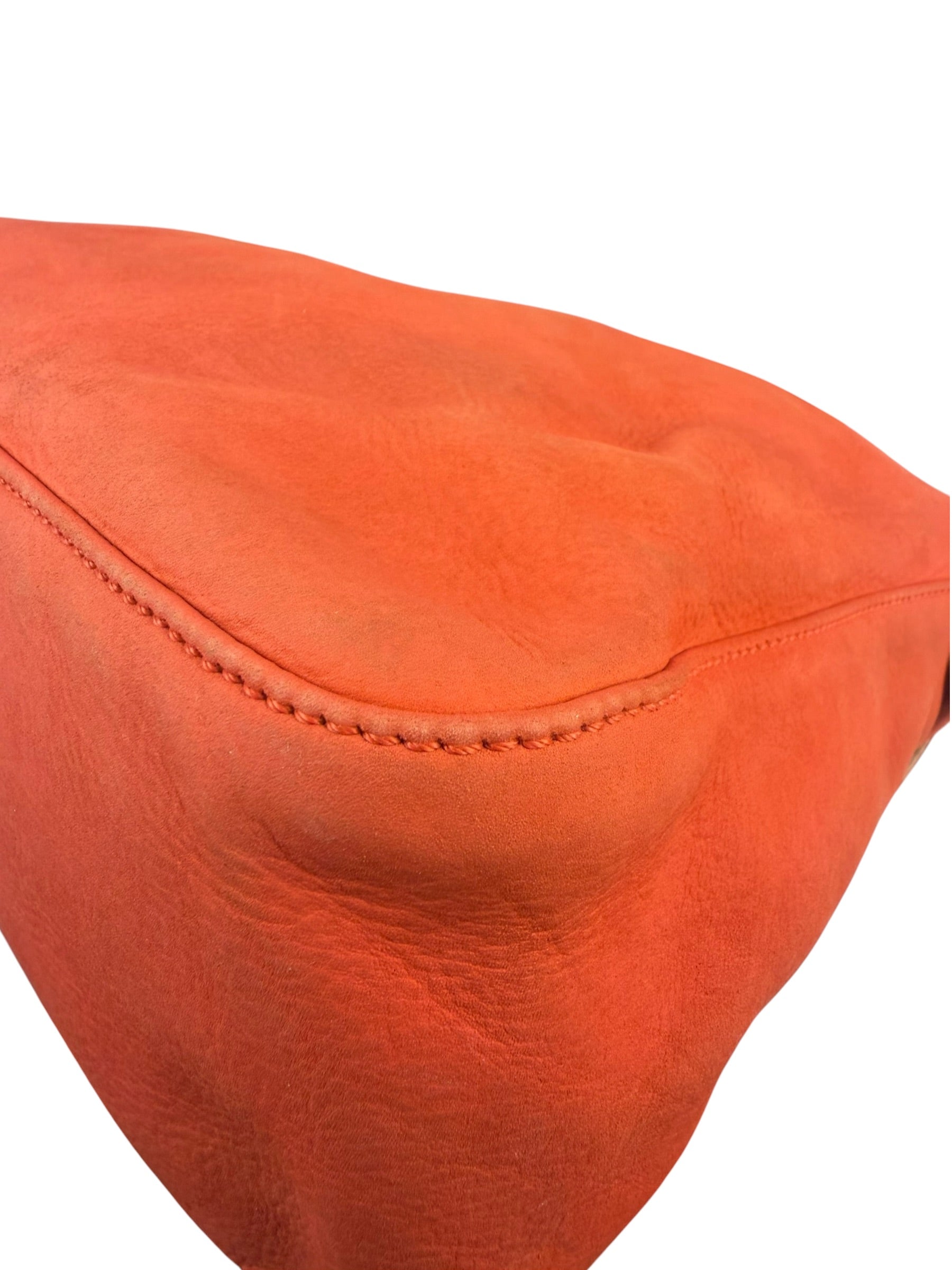 Fendi Vintage Peachy Suede/Leather Forever Flap Mamma Baguette