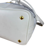 MCM Monogram White Bucket Shoulder Bag