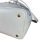 MCM Monogram White Bucket Shoulder Bag