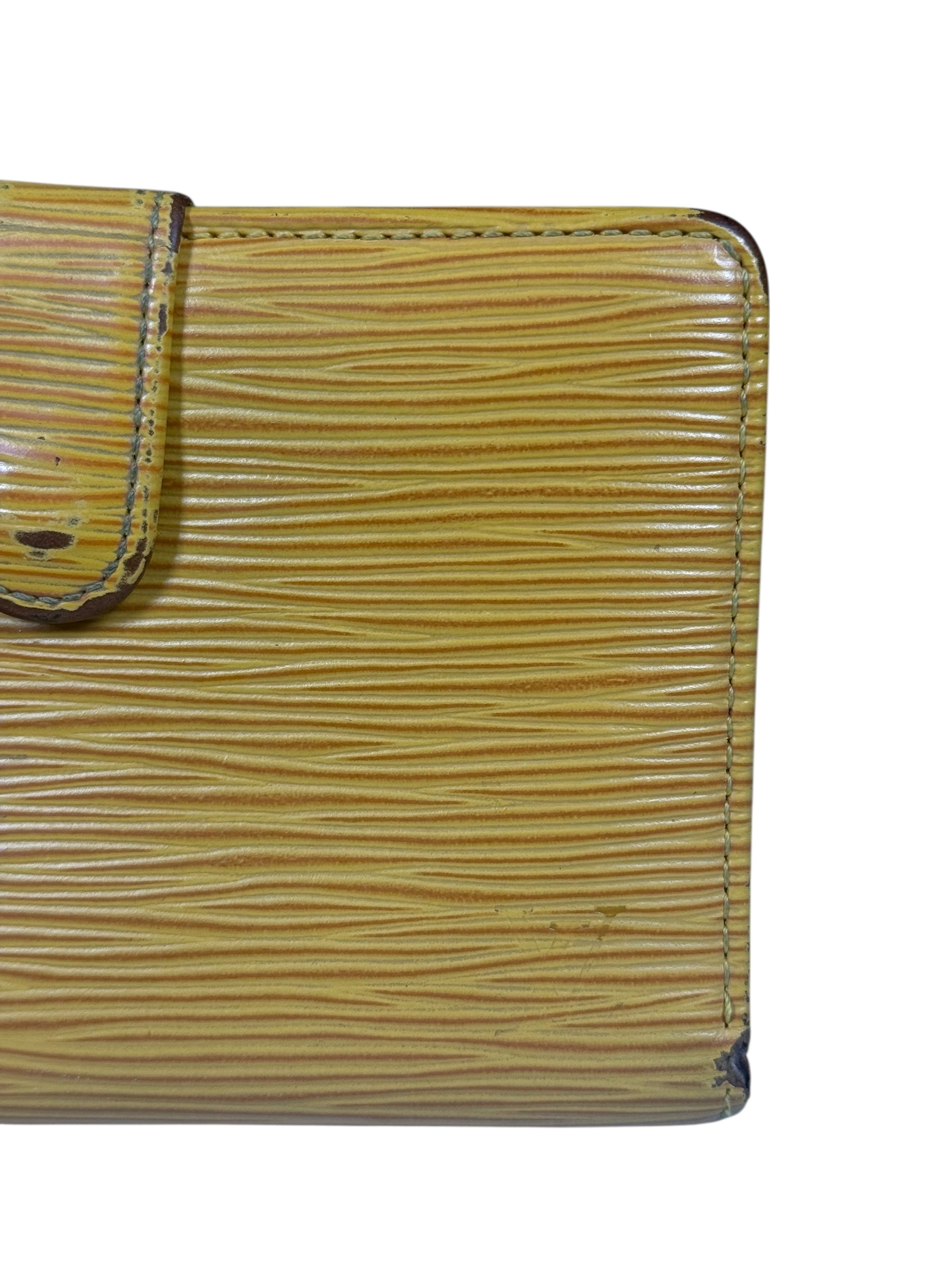 Louis Vuitton Epi Kiss Lock Wallet Yellow